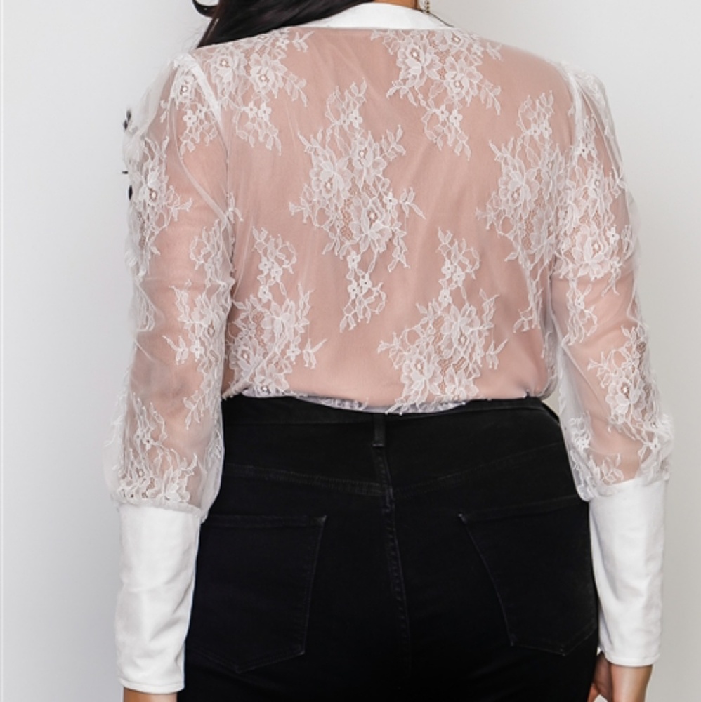 True Love Lace Plus Size Bodysuit - Picture 6 of 7
